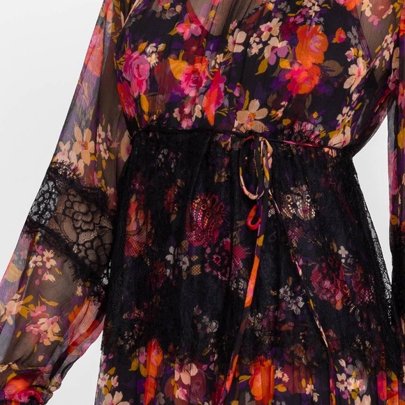 New JOHNNY WAS  Flora PURE Silk Lacy Maxi Dress  15T8 - Picture 7 of 8